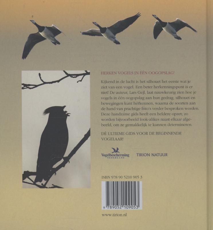 Achterkant van Herken de vogel