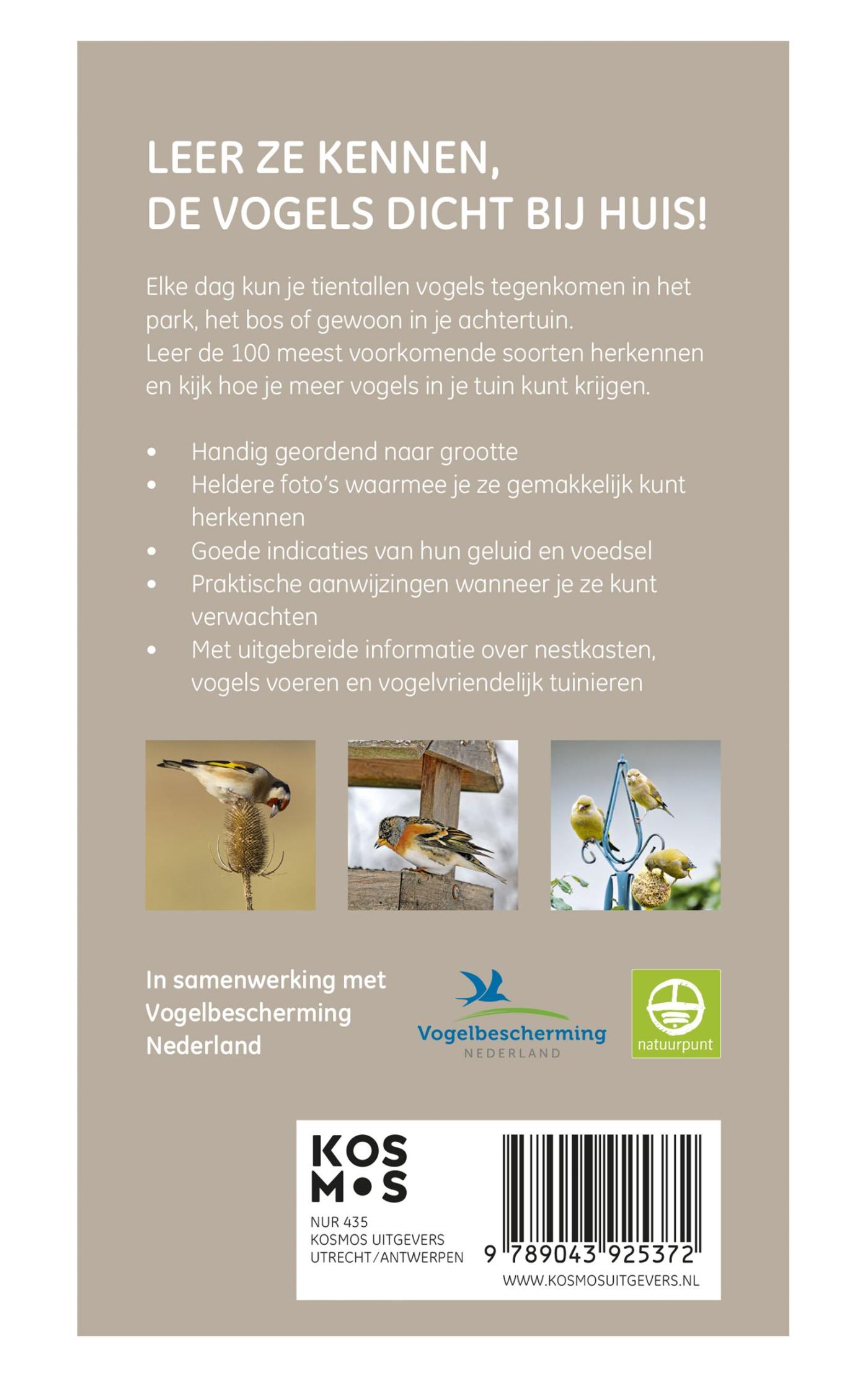 Achterkant van Vogels in en rond de tuin