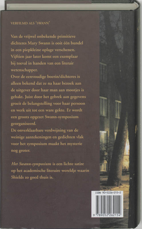 Achterkant van Het Swann-symposium