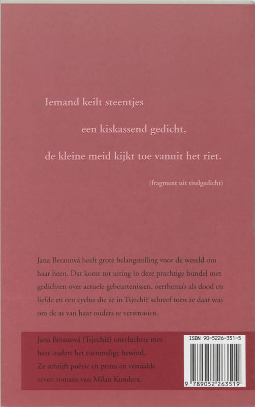 Achterkant van Kiskassend gedicht
