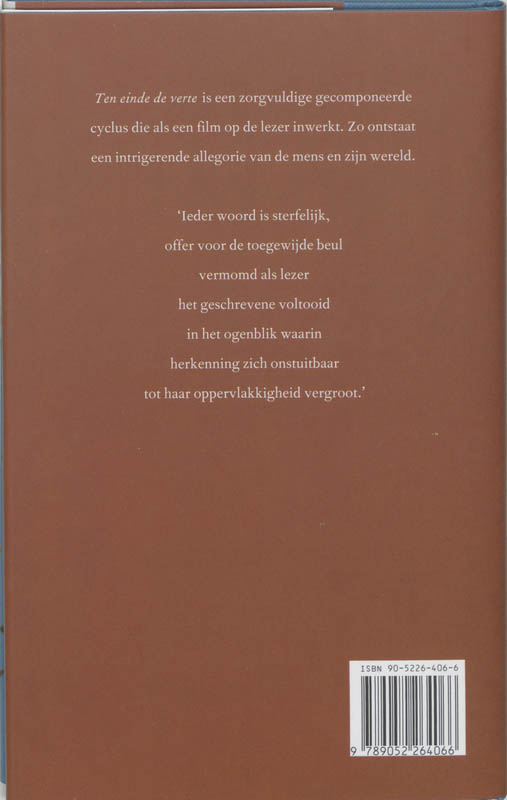Achterkant van Ten einde de verte