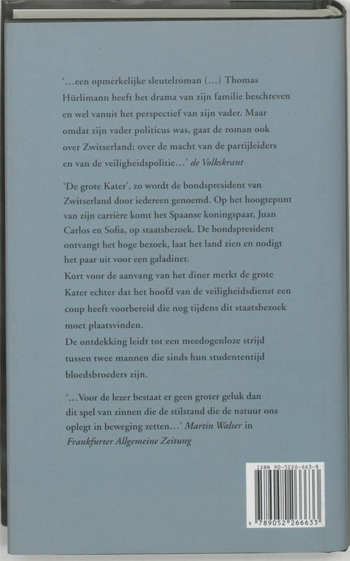 Achterkant van De grote Kater