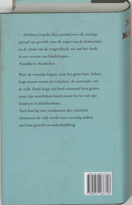 Achterkant van Kinderen van Gebelawi