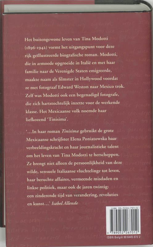 Achterkant van Tinisima