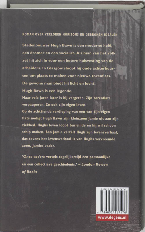 Achterkant van Onze vaders