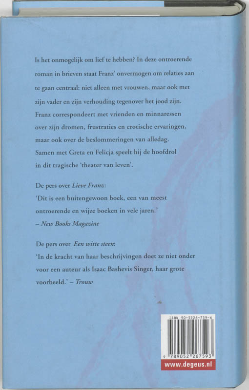 Achterkant van Lieve Franz