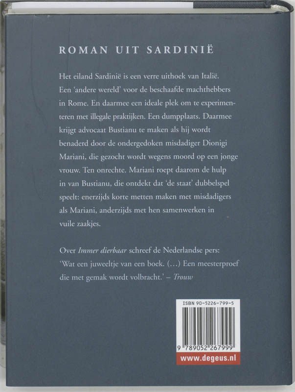 Achterkant van De blauwe tong