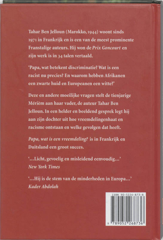 Achterkant van Papa, wat is een vreemdeling?