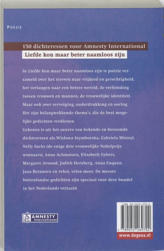 Achterkant van Liefde kon maar beter naamloos zijn