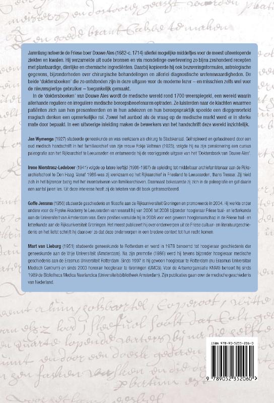 Achterkant van Het doktersboek van Douwe Ales