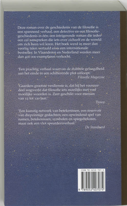 Achterkant van De wereld van Sofie