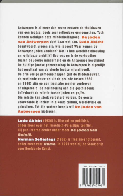 Achterkant van De joden van Antwerpen