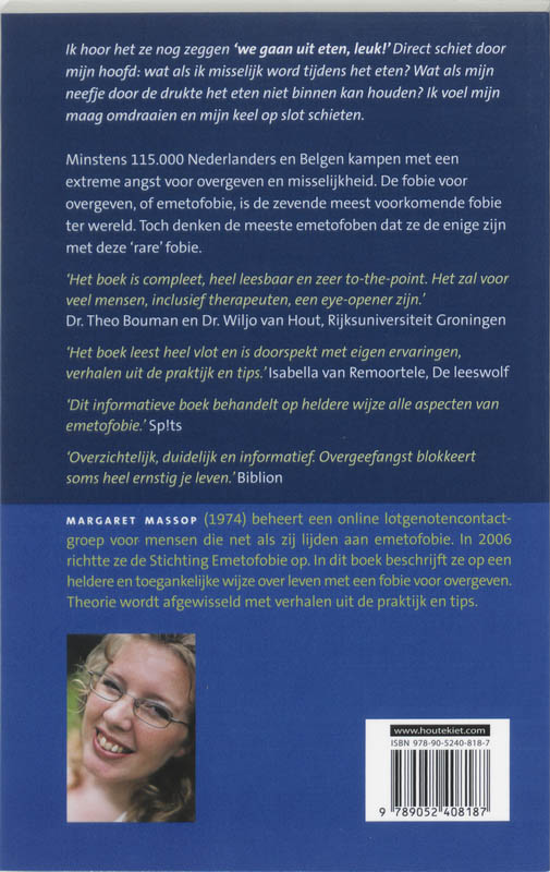 Achterkant van Misselijk van angst