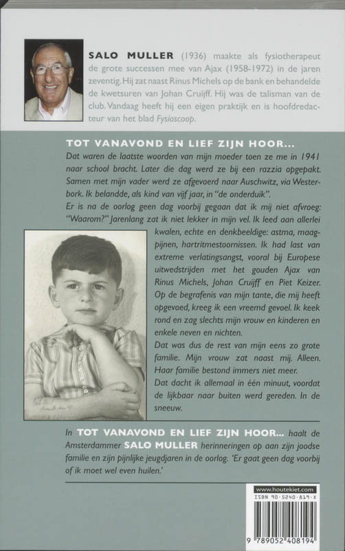 Achterkant van Tot vanavond en lief zijn hoor ...