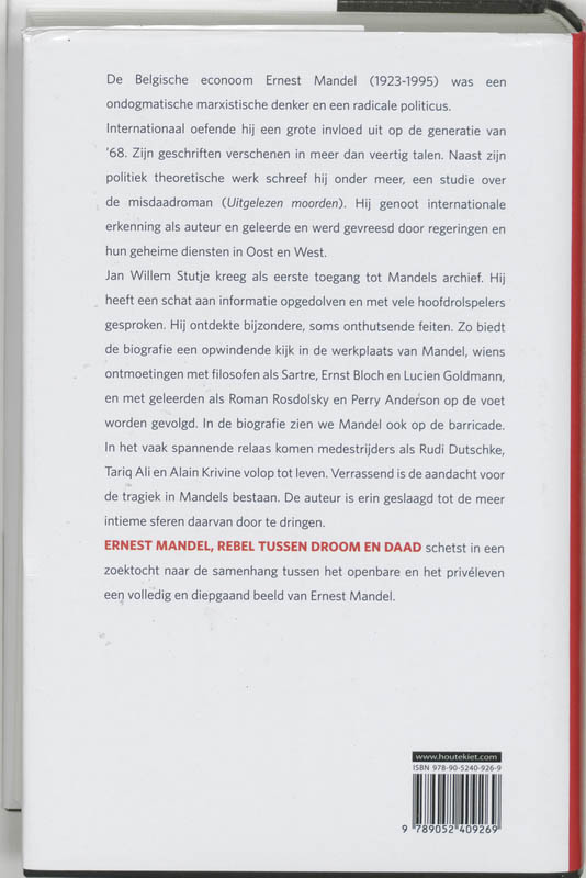 Achterkant van Ernest Mandel
