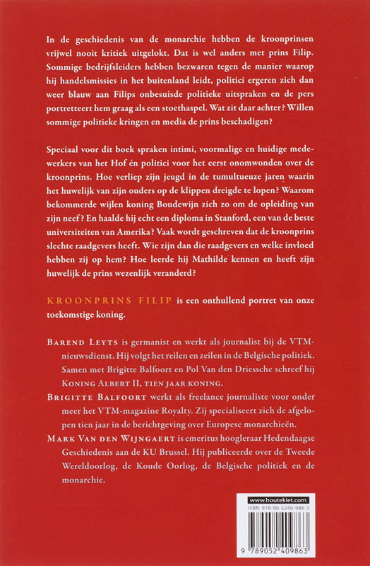 Achterkant van Kroonprins Filip