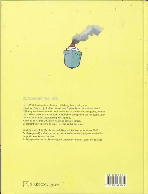 Achterkant van De diamant van opa