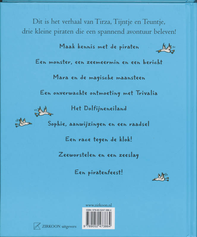 Achterkant van De drie kleine piraten