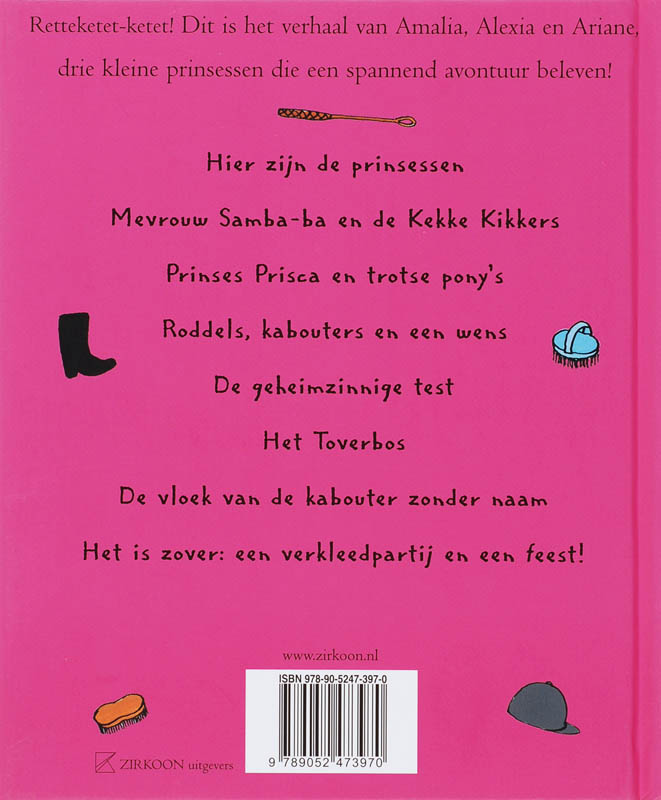 Achterkant van De drie kleine prinsessen