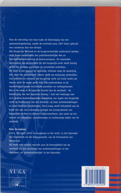 Achterkant van De overheid in het burgerlijk recht