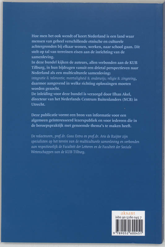 Achterkant van De multiculturele samenleving als uitdaging