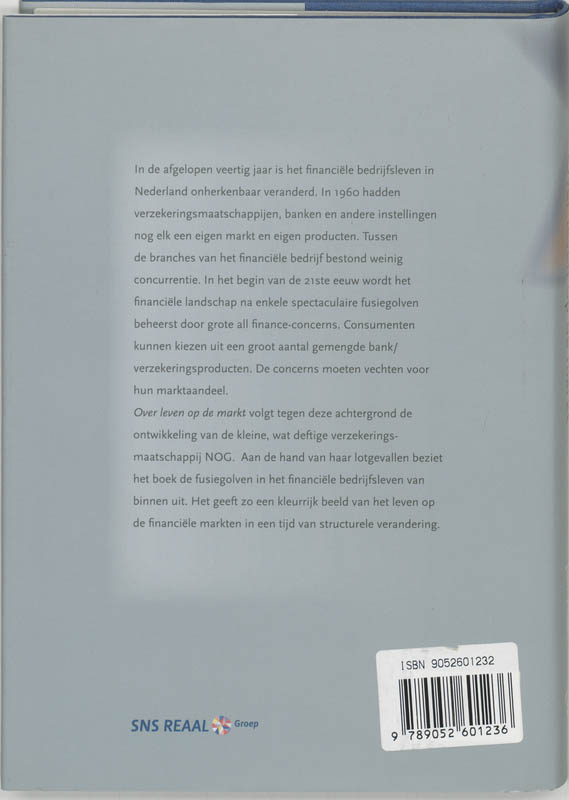 Achterkant van Over leven op de markt