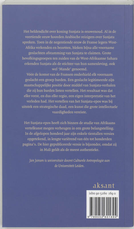 Achterkant van Het Sunjata-epos, zoals verteld in Kela (Mali)