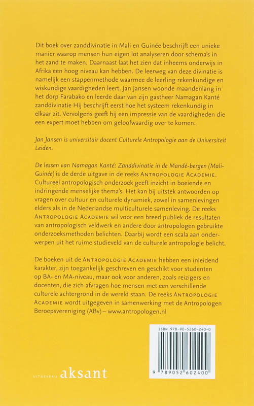 Achterkant van De lessen van Namagan Kante