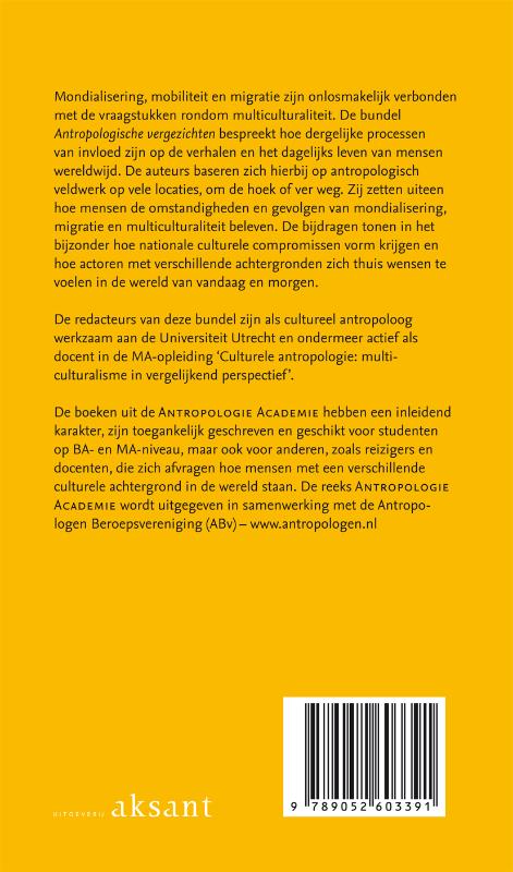 Achterkant van Antropologische vergezichten