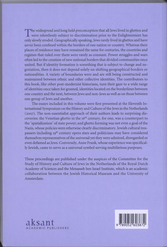 Achterkant van Borders and boundaries in and around Dutch Jewish History