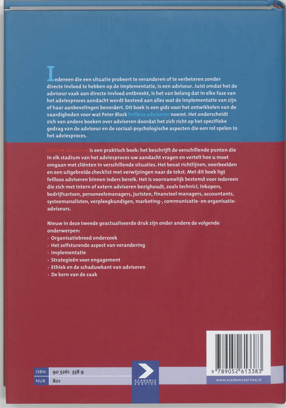 Achterkant van Feilloos adviseren
