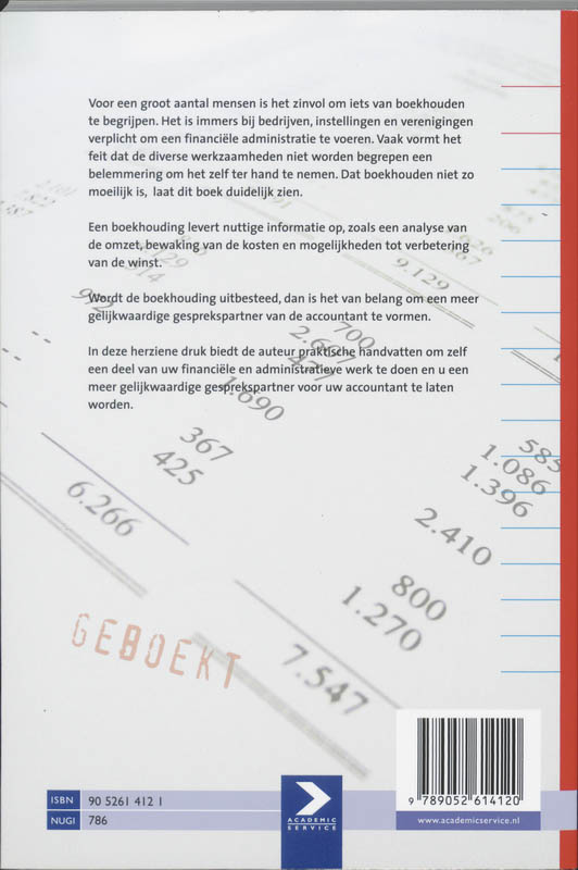 Achterkant van Boekhouden voor iedereen