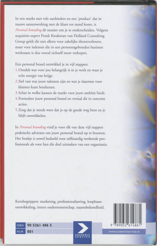 Achterkant van Personal branding