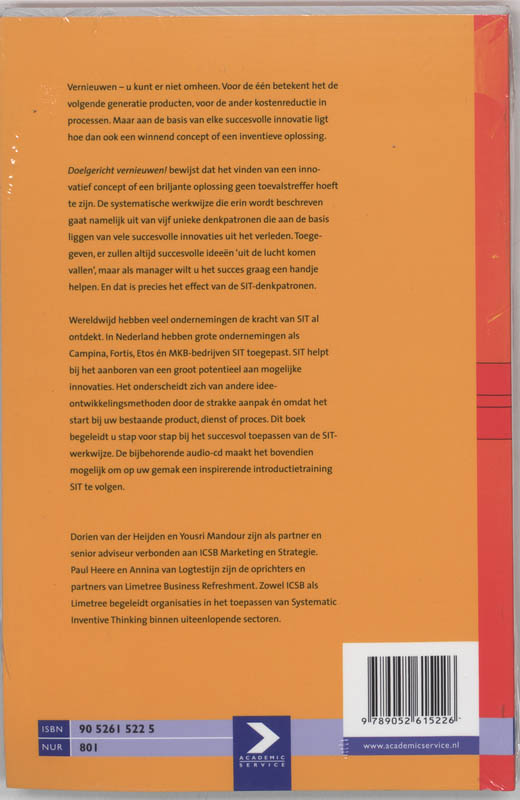 Achterkant van Doelgericht vernieuwen!