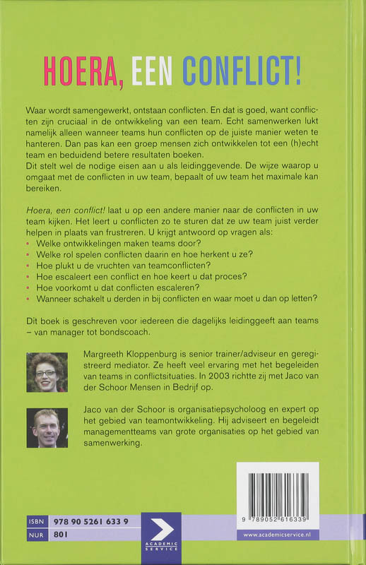 Achterkant van Hoera, een conflict!