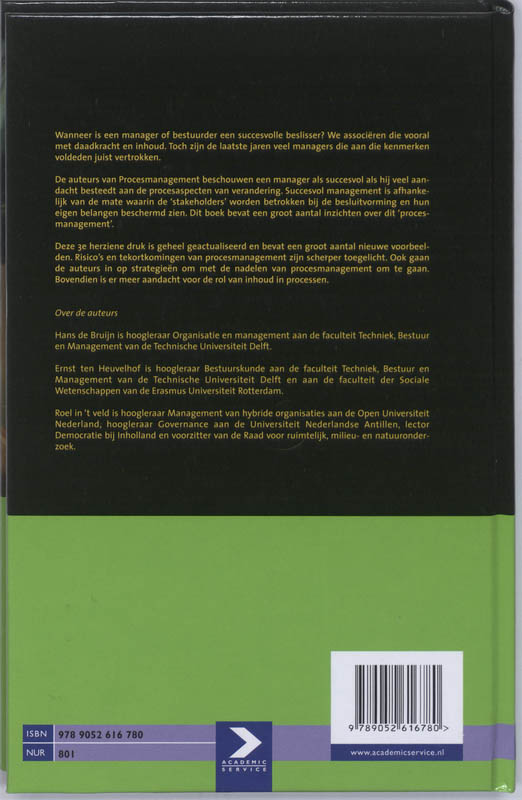 Achterkant van Procesmanagement