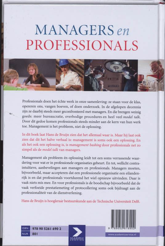 Achterkant van Managers en professionals