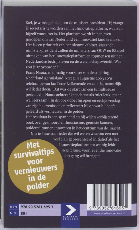 Achterkant van Het innovatieplatform