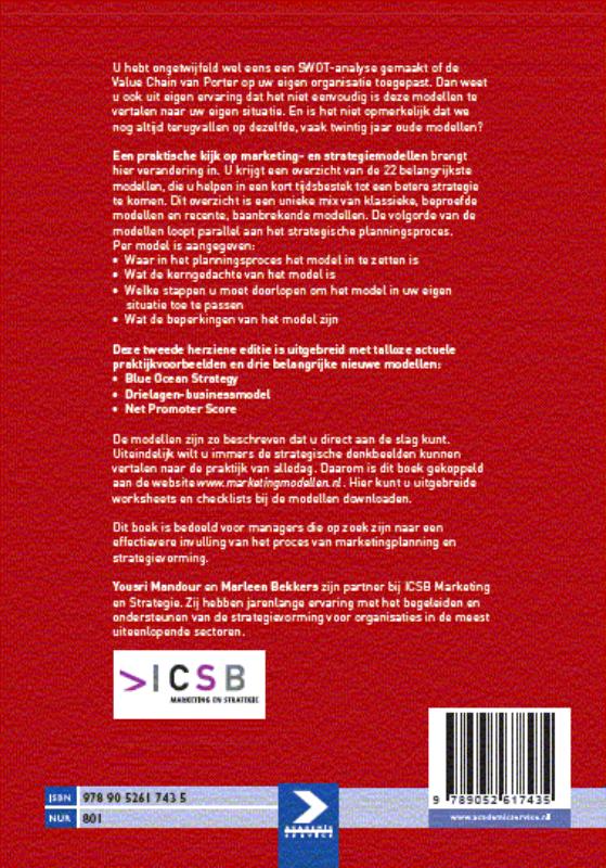 Achterkant van Een praktische kijk op marketing en strategiemodellen