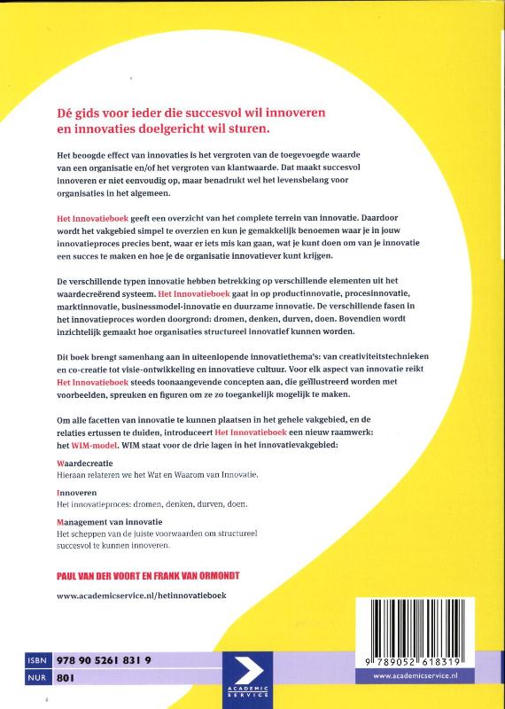 Achterkant van Het innovatieboek