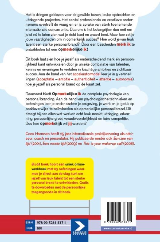 Achterkant van Opmerkelijke ik