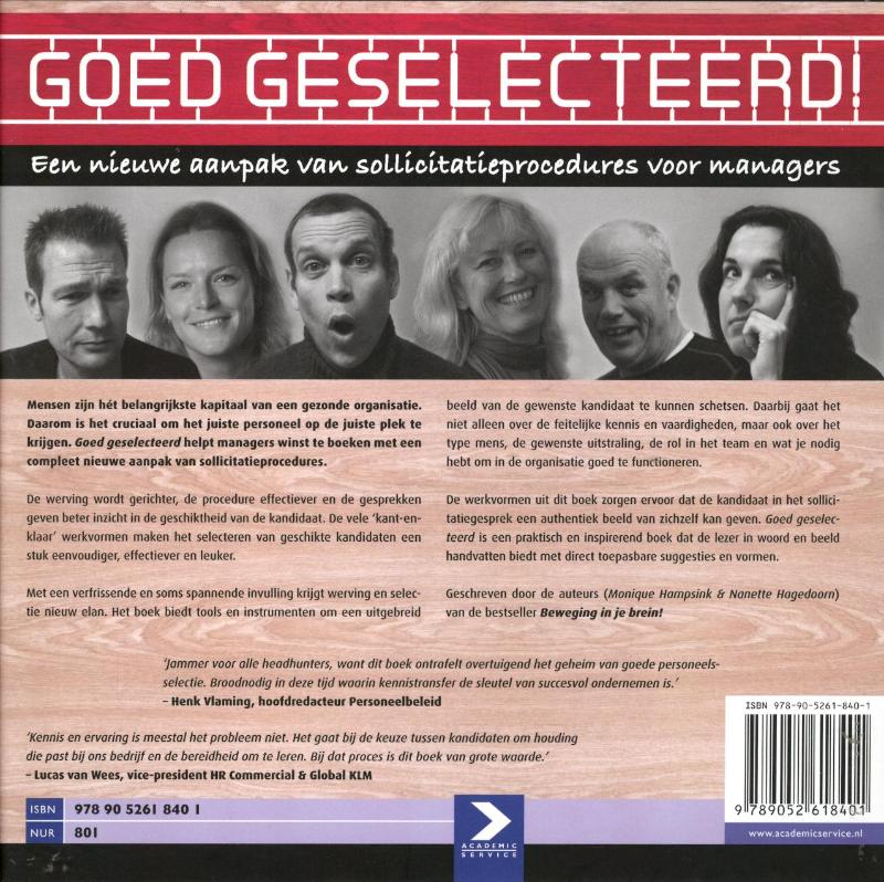 Achterkant van Goed geselecteerd