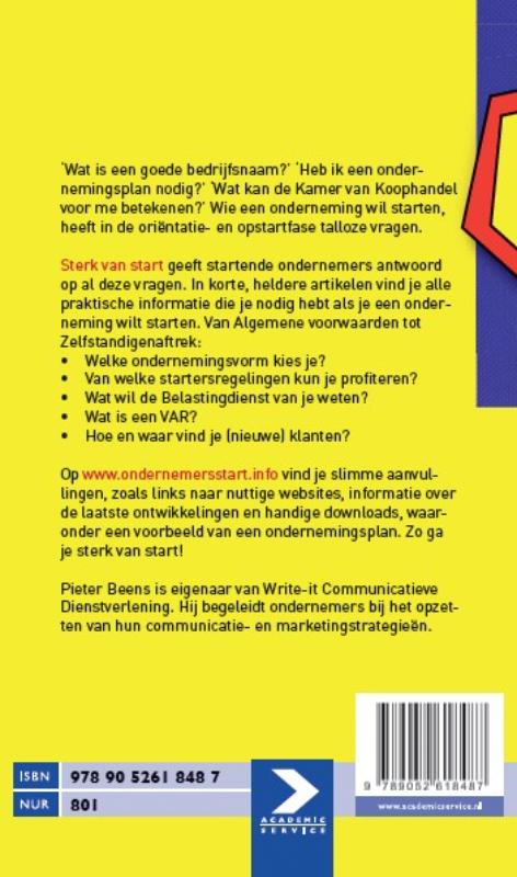 Achterkant van Sterk van start