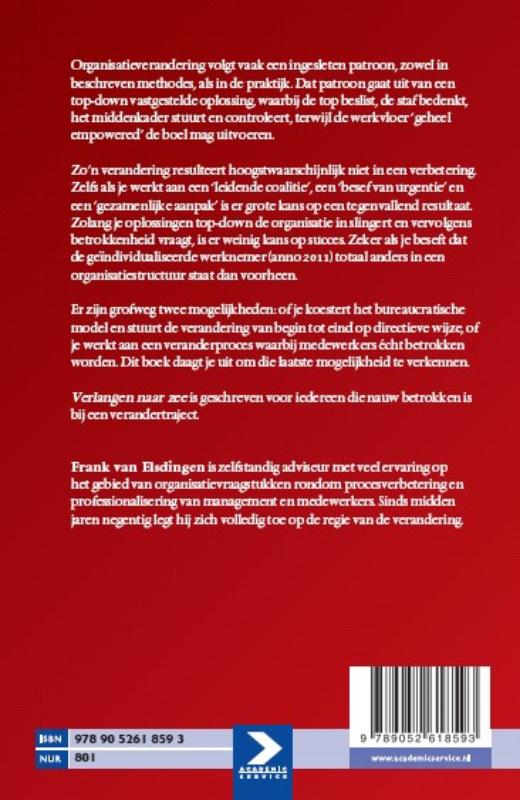 Achterkant van Verlangen naar zee