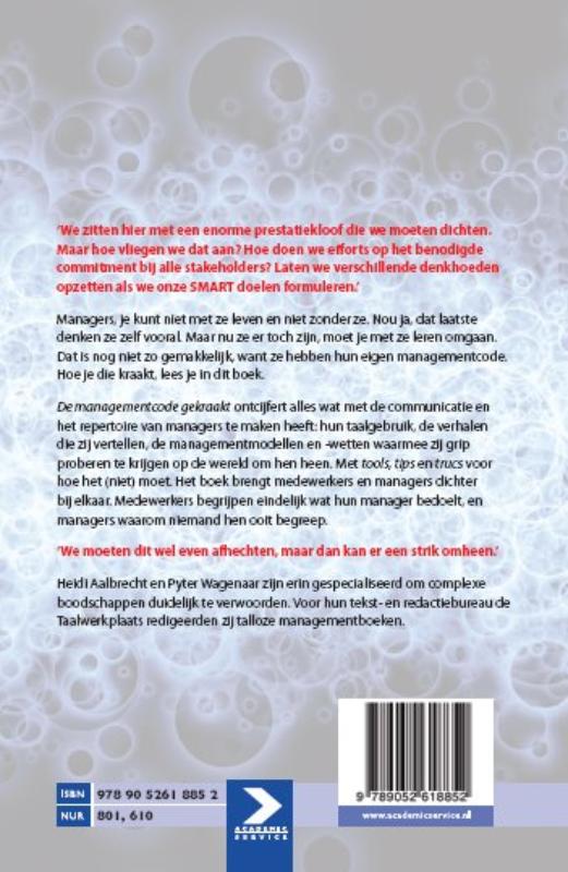 Achterkant van De managementcode gekraakt