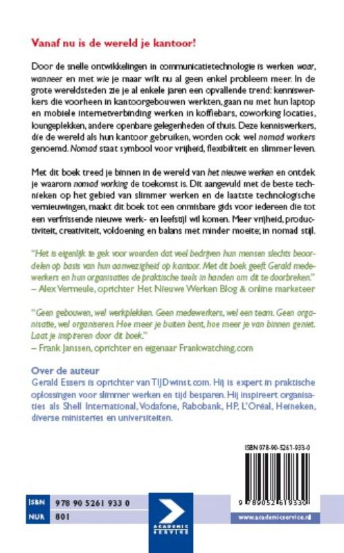 Achterkant van Slimmer werken met het kantoor in je tas