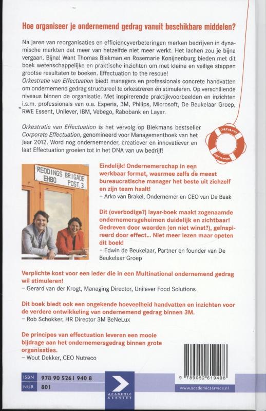 Achterkant van Orkestratie van effectuation
