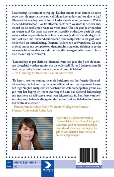 Achterkant van Echte leiders dienen