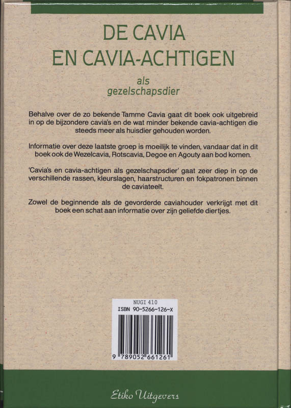 Achterkant van De cavia en cavia-achtigen als gezelschapsdier