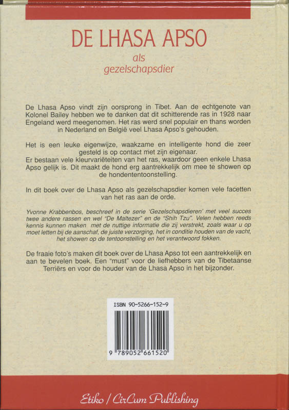 Achterkant van De Lhasa Apso als gezelschapsdier
